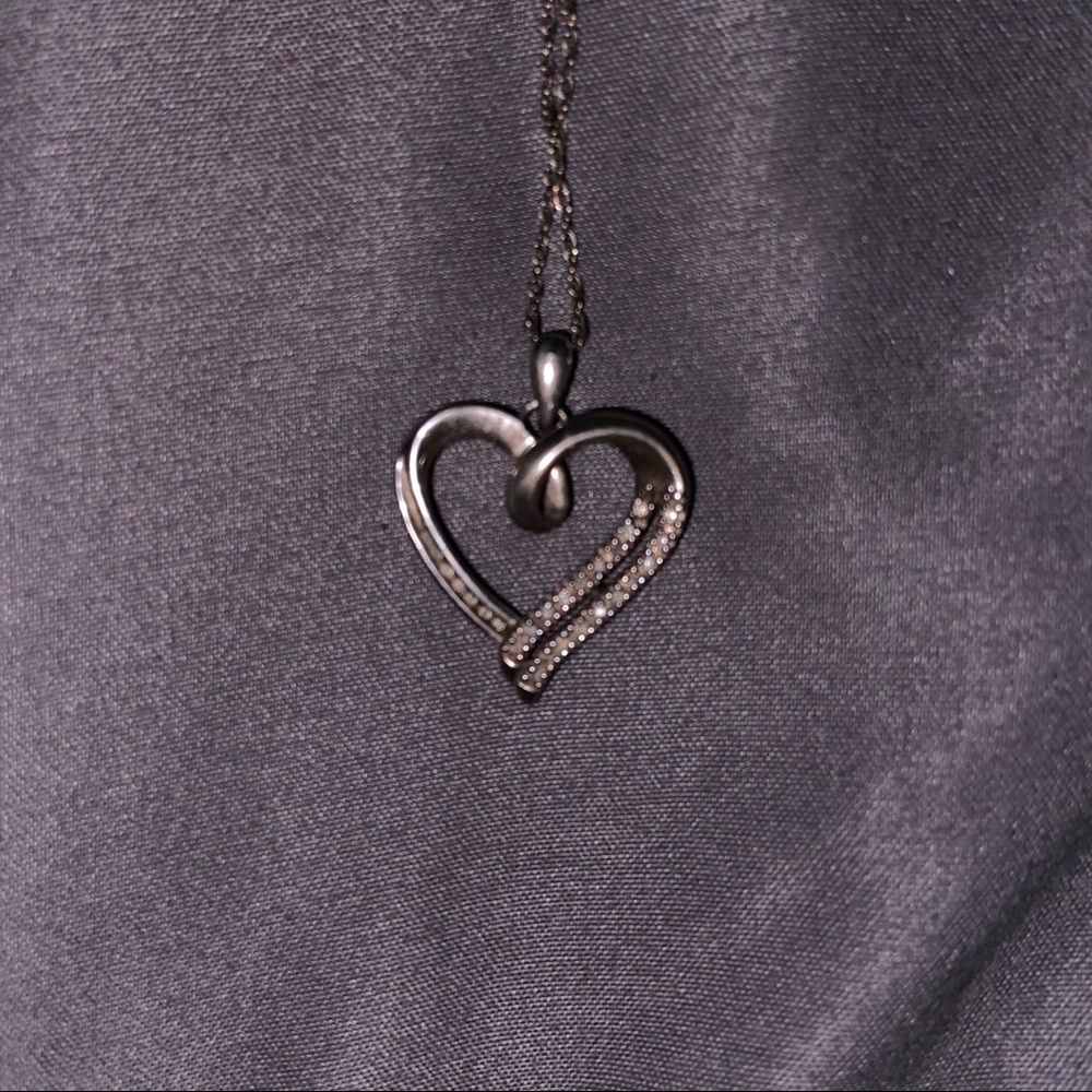 Sterling Silver Heart Necklace - Picture 2 of 5